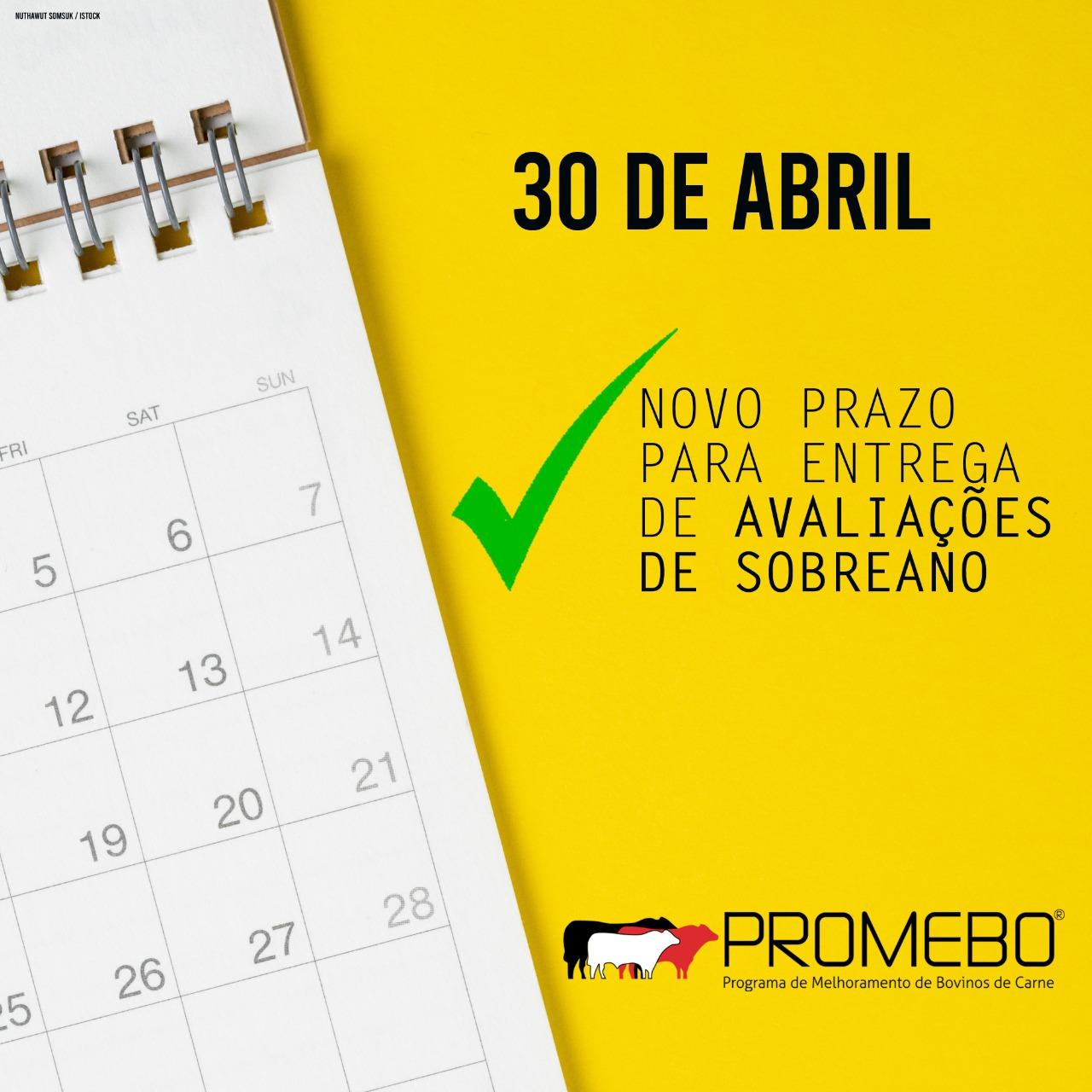 Avaliações de sobreano ao Promebo podem ser enviadas até 30 de abril - Imagem